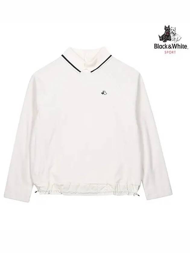 Women s Fleece Raglan Sleeve Windproof T Shirt 9262LXHP IVORY - BLACK&WHITE - BALAAN 1