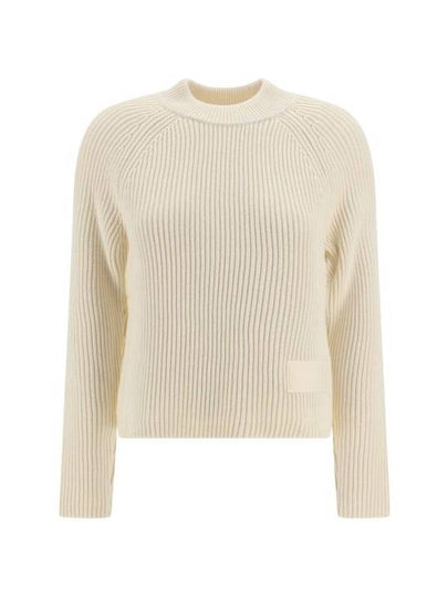 Logo Patch Label Knit Top Ivory - AMI - BALAAN 2