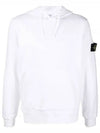 Wappen Patch Cotton Fleece Hoodie White - STONE ISLAND - BALAAN 2