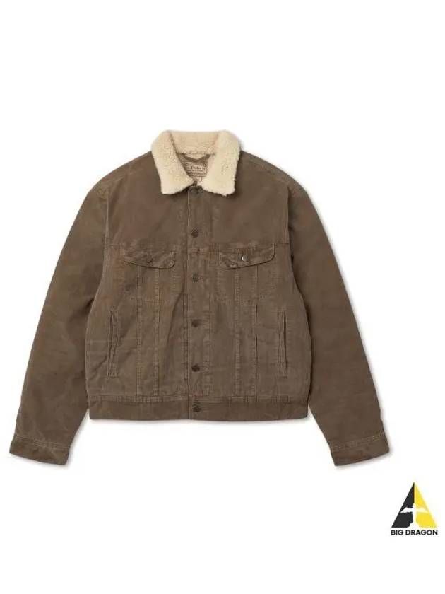 Fleece Line Corduroy Trucker Jacket Brown - POLO RALPH LAUREN - BALAAN 1