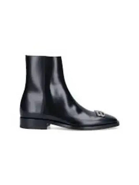 BB Icon Leather Ankle Boots Black - BALENCIAGA - BALAAN 2