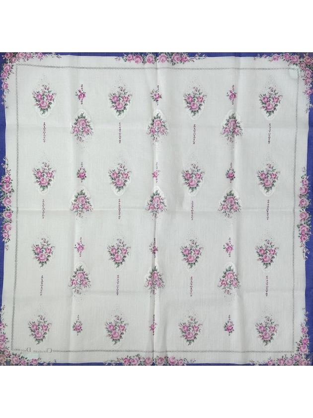 White Purple Flower Handkerchief 8 3VDIA298353 - DIOR - BALAAN 3