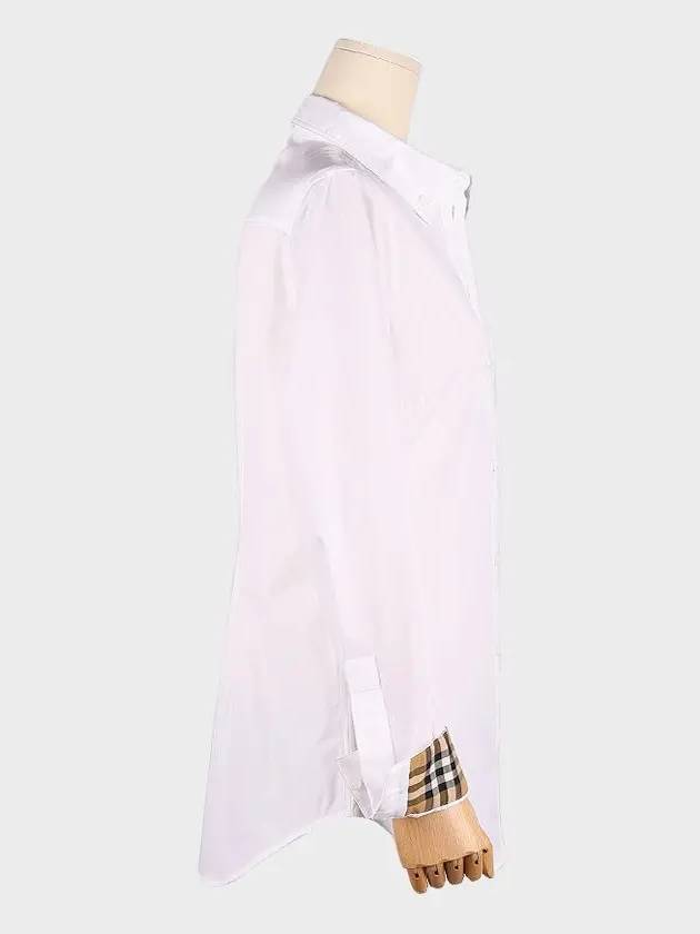 Check Long Sleeve Shirt White - BURBERRY - BALAAN 3