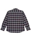 Small Scale Check Stretch Cotton Long Sleeve Shirt Navy - BURBERRY - BALAAN 3