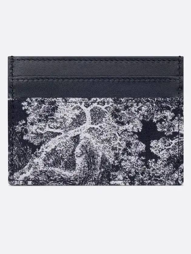 30 Montaine Freesia Card Holder Blue Toile de Jouy Reverse Jacquard S2152UNJR M928 - DIOR - BALAAN 3