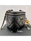 24 Years Women s Vanity Mini Bag Cross Chain Adjustable Black Gold LUX2407021 - CHANEL - BALAAN 3