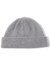 Pansy fancy face patch wool short beanie gray - ACNE STUDIOS - BALAAN 1