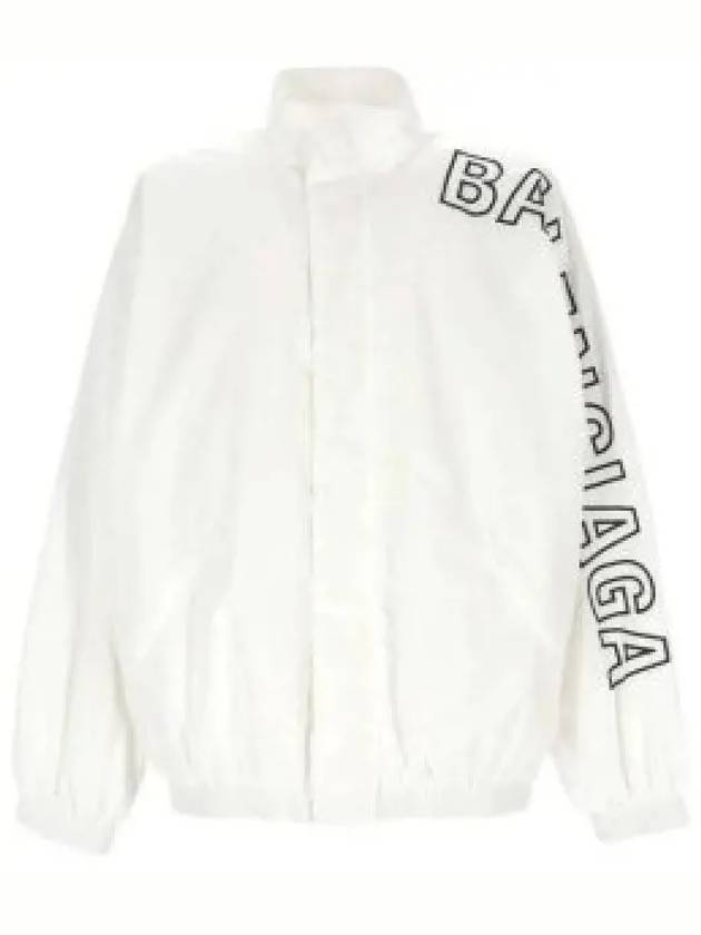 Embroidered Logo Track Jacket White - BALENCIAGA - BALAAN 2