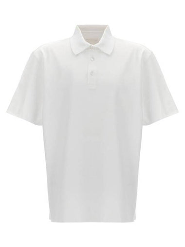 Embroidered Logo Cotton Polo Shirt White - GIVENCHY - BALAAN 1