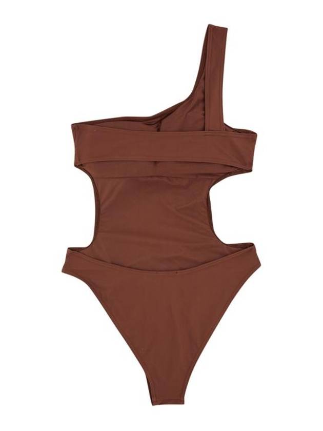 Women's Embroidered Logo Swimsuit Brown - VIVIENNE WESTWOOD - BALAAN 4