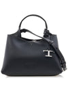 Logo Charm Leather Micro Tote Bag Black - TOD'S - BALAAN 2