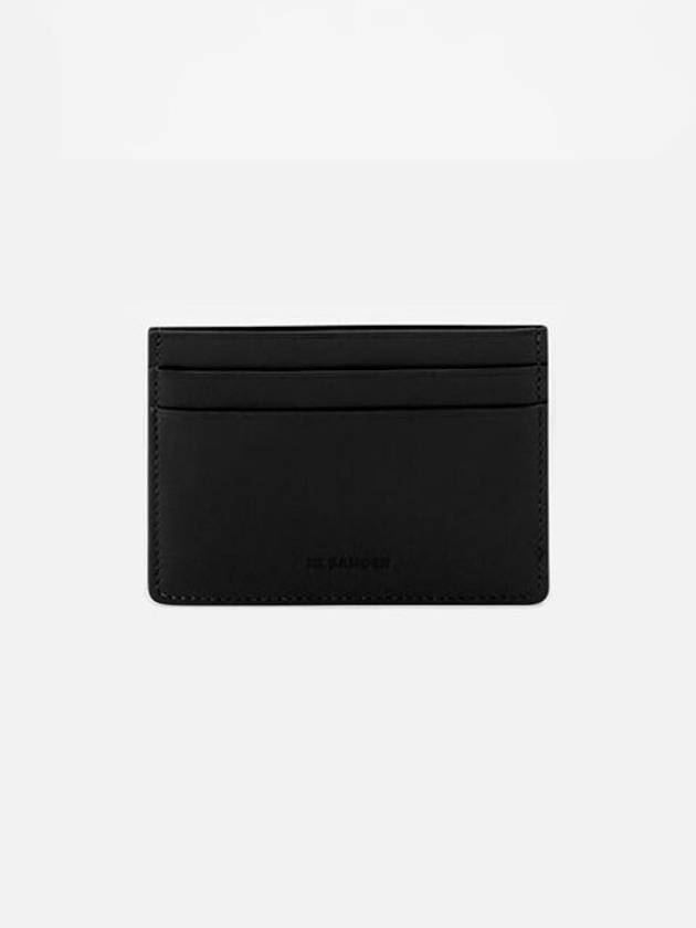 Embossed Logo Card Wallet Black - JIL SANDER - BALAAN.