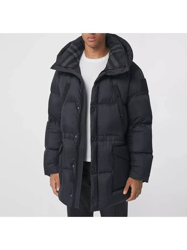 Logo Applique Nylon Padding Charcoal Grey - BURBERRY - BALAAN 2