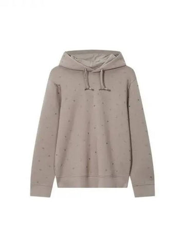 Men s Embroidered Eagle Logo Hooded Sweatshirt Dark Beige 270018 - EMPORIO ARMANI - BALAAN 1