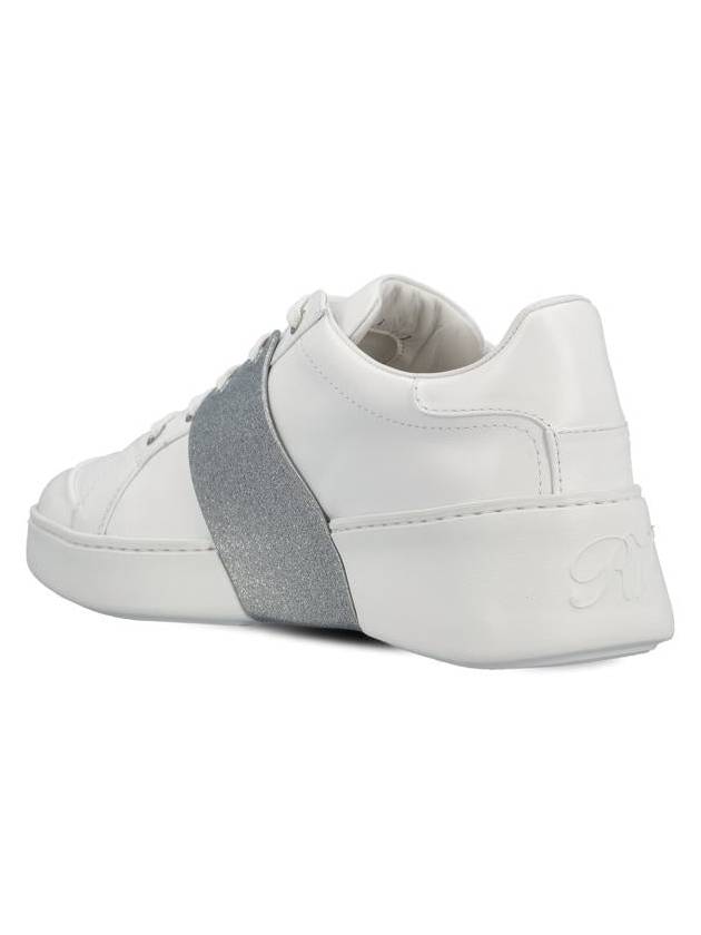 Viv' Skate Crystal Buckle Low Top Sneakers White - ROGER VIVIER - BALAAN 4