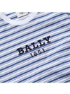 MOU02V 7S319 I5H1 M5BA965F 1851 Logo Embroidered Striped Men s Short Sleeve Tee - BALLY - BALAAN 3