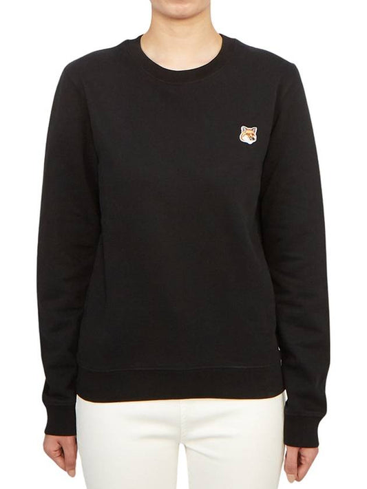 Fox Head Patch Regular Sweatshirt Black - MAISON KITSUNE - BALAAN 2