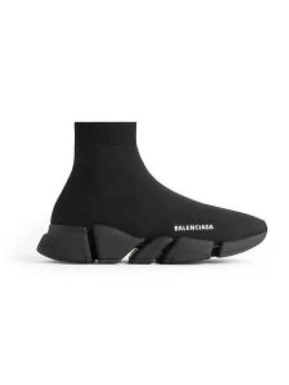 Women's Speed 2 0 Recycled Knit High Top Sneakers Black - BALENCIAGA - BALAAN 2