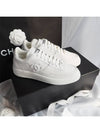 CC Logo Calfskin Low Top Sneakers White - CHANEL - BALAAN 5