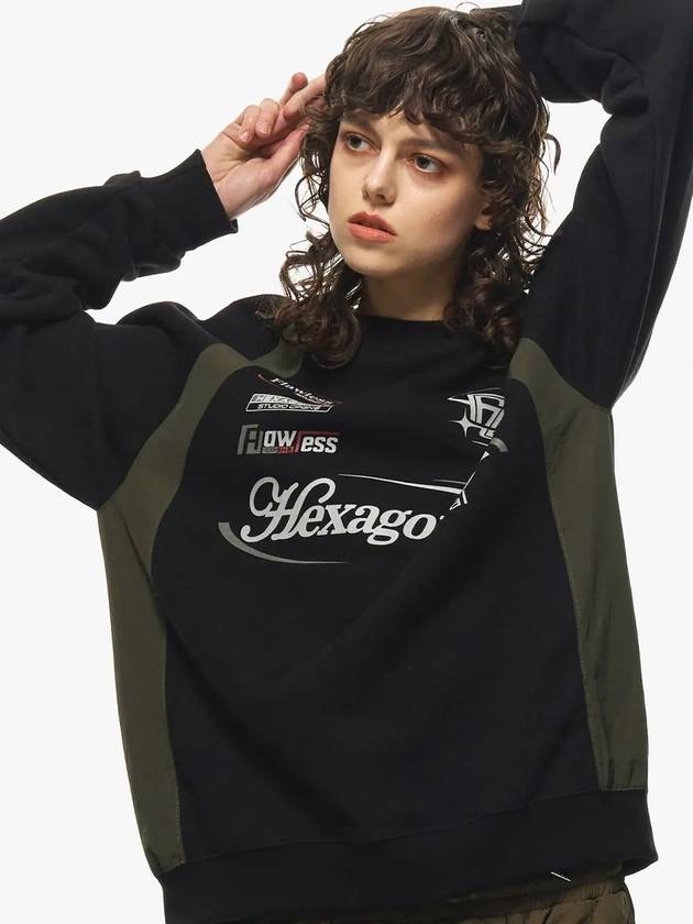 Hexagonal Raglan Sweatshirt Black - CPGN STUDIO - BALAAN 2