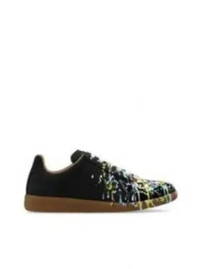 Replica Paint Drop Low Top Sneakers Black - MAISON MARGIELA - BALAAN 2