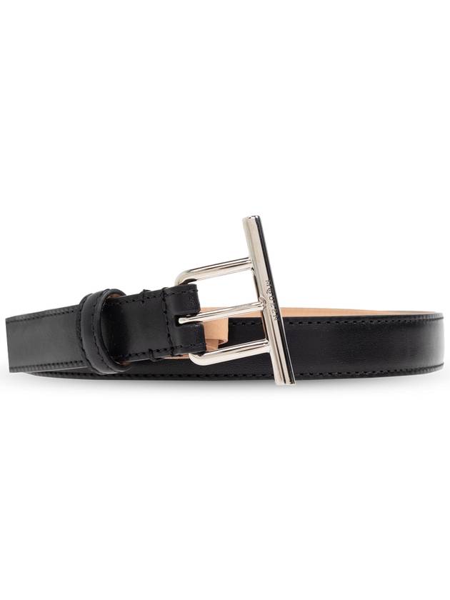 Alexander McQueen Leather Belt, Women's, Black - ALEXANDER MCQUEEN - BALAAN 1