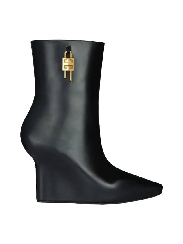 4G Rock Calfskin Wedge Middle Boots Black - GIVENCHY - BALAAN 1