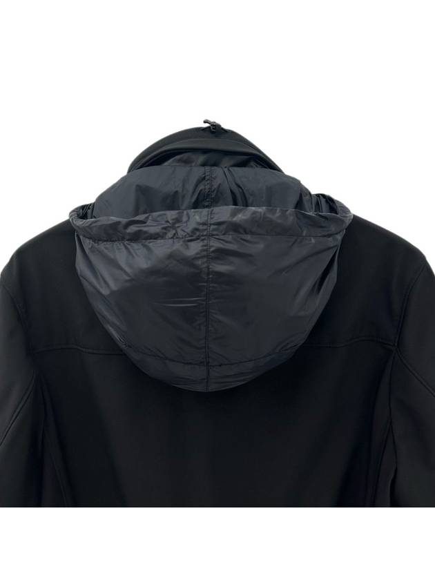 Lens Wappen Soft Shell Zip-Up Jacket Black - CP COMPANY - BALAAN 6