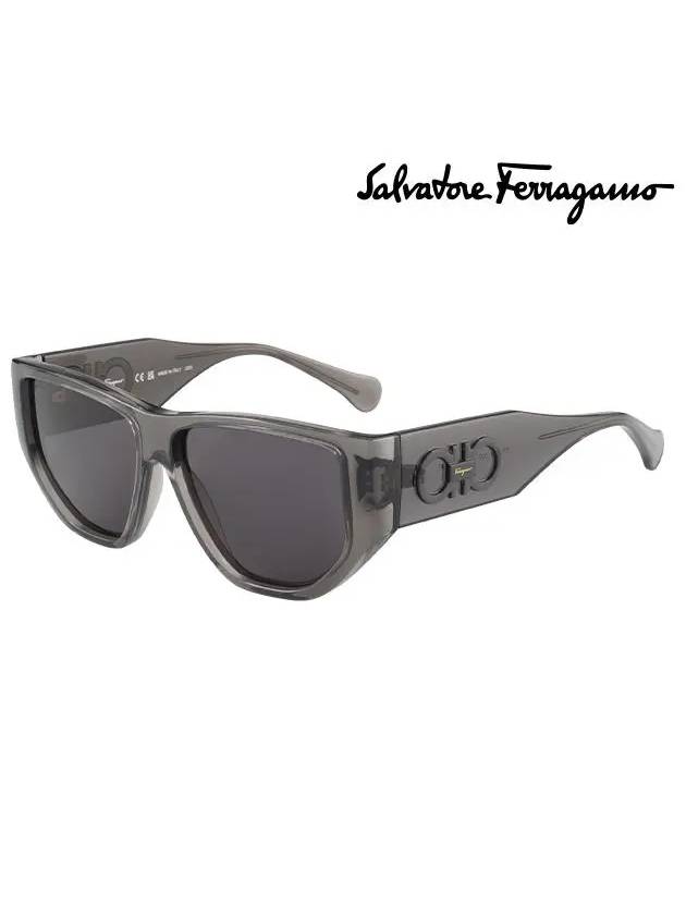 Men's Eyewear Geometric Sunglasses Grey - SALVATORE FERRAGAMO - BALAAN 3