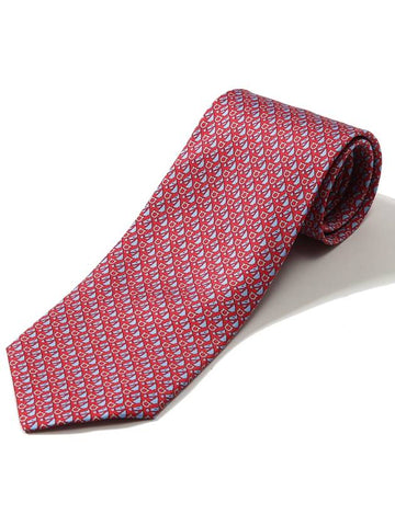 Gancini Pattern 35 0979 04 773950 Silk Tie - SALVATORE FERRAGAMO - BALAAN 1