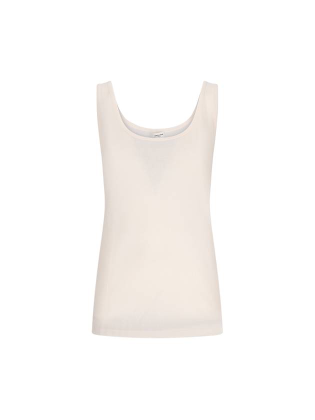 Cotton Rib Sleeveless - SAINT LAURENT - BALAAN 2