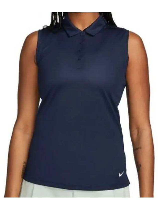 Golf Victory Dri-Fit Polo Sleeveless Navy - NIKE - BALAAN 2