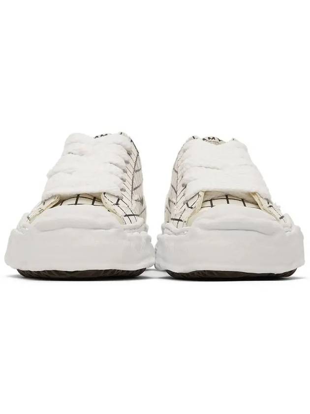 Hank Grid Pattern Low Top Sneakers White - MAISON MIHARA YASUHIRO - BALAAN 5