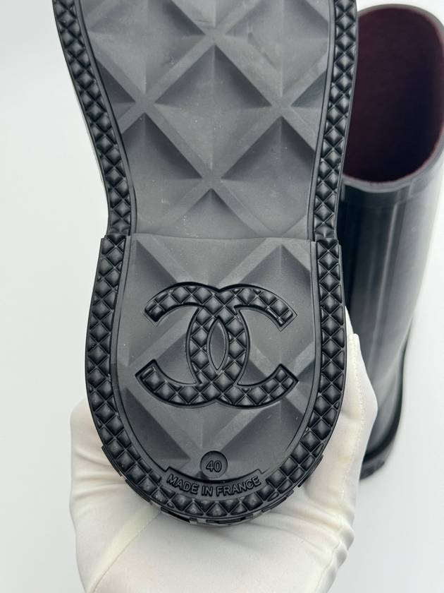 Boots Caoutchouc Black - CHANEL - BALAAN 8