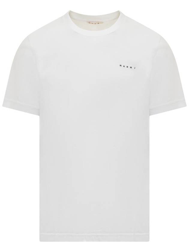 Logo Cotton Short Sleeve T-Shirt White - MARNI - BALAAN 2