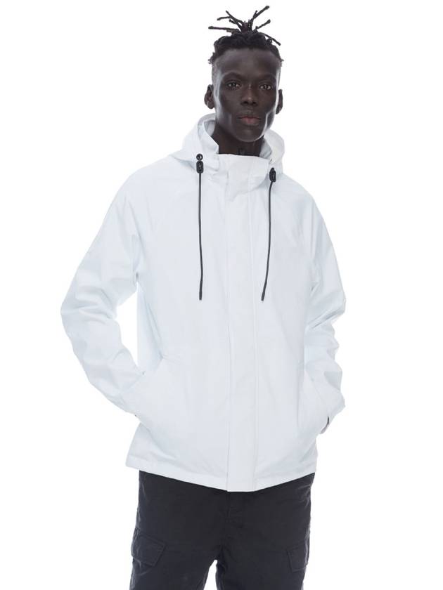 Logo Rider Zip-Up Hoodie White - MOOSE KNUCKLES - BALAAN 2