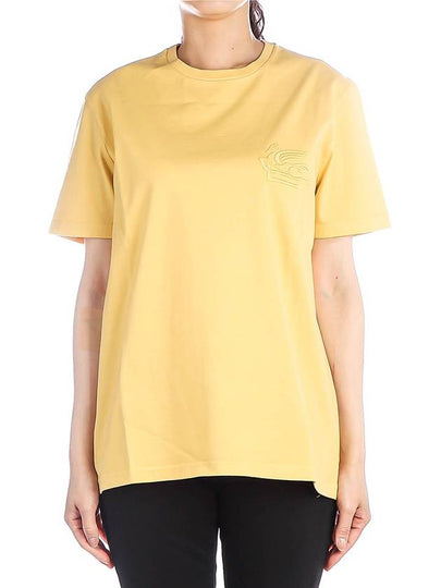 Pegasus Logo Cotton Short Sleeve T-Shirt Yellow - ETRO - BALAAN 2