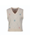 Flee diamond pattern knit vest MK3SV020BEG - P_LABEL - BALAAN 9