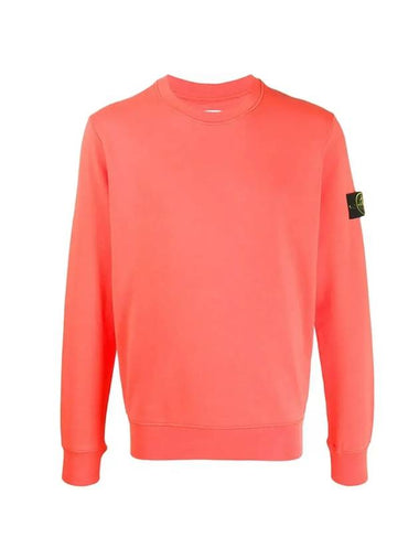 Garment Dyed Cotton Crewneck Sweatshirt Orange - STONE ISLAND - BALAAN 1