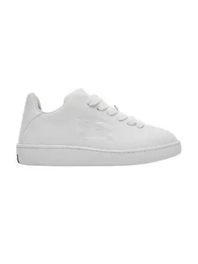 Debossed Logo Leather Low Top Sneakers White - BURBERRY - BALAAN 2