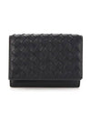 Intrecciato Small Card Wallet Black - BOTTEGA VENETA - BALAAN 1