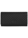 Women's Micro GG Ssima Flap Continental Long Wallet Black - GUCCI - BALAAN 3