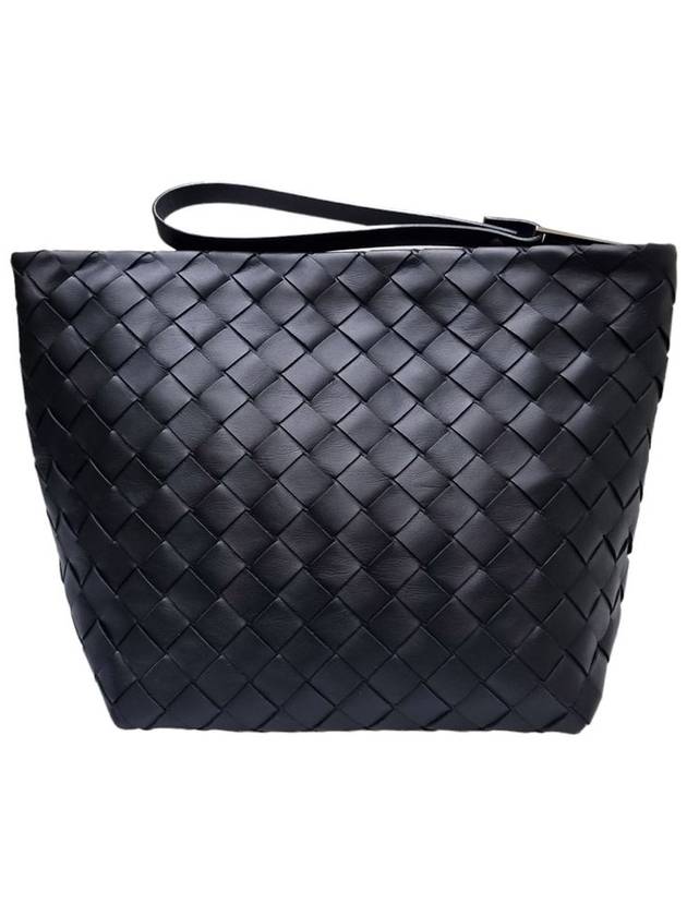 Women s 619207 Intrecciato Black Leather Clutch - BOTTEGA VENETA - BALAAN 3