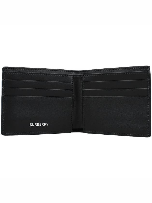 Check Slim Bifold Leather Half Wallet Beige - BURBERRY - BALAAN 5