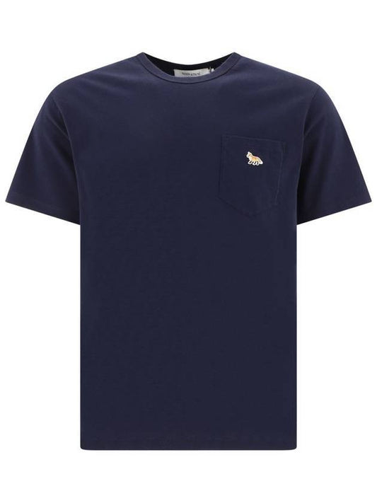 Baby Fox Patch Pocket Short Sleeve T-Shirt Navy - MAISON KITSUNE - BALAAN 1