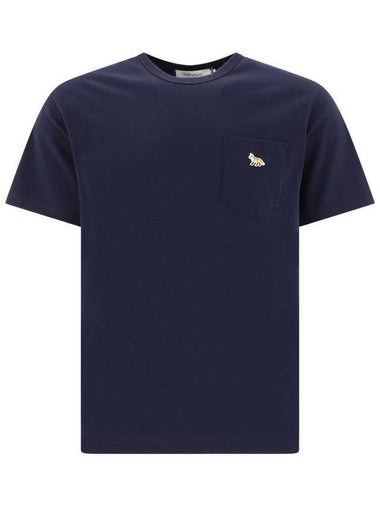 Baby Fox Patch Pocket Short Sleeve T-Shirt Navy - MAISON KITSUNE - BALAAN 1