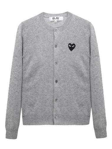 Heart Wappen Wool Cardigan Grey - COMME DES GARCONS - BALAAN 1