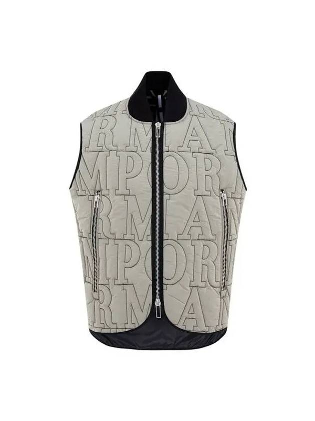 Men s logo stitch zip up padded vest warm gray 271047 - EMPORIO ARMANI - BALAAN 1