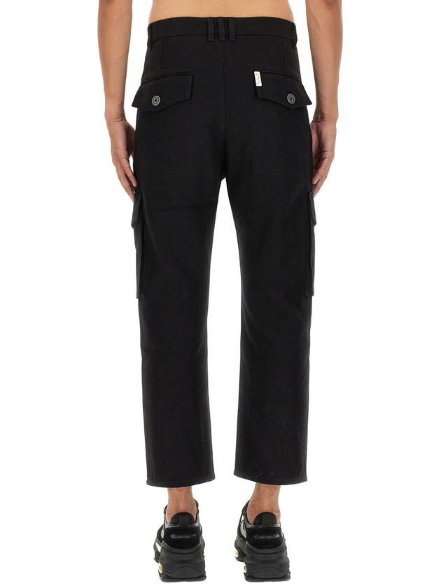 Cotton Cargo Straight Pants Black - BALMAIN - BALAAN 4