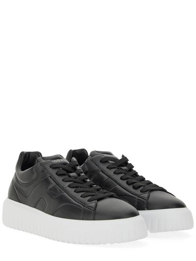 BLACK LEATHER SNEAKERS HXM6450FC60LE9B999 - HOGAN - BALAAN 4